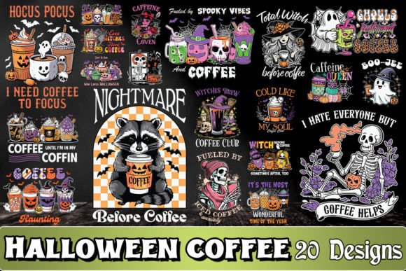 Halloween Coffee SVG Bundle: Graphics for Crafts