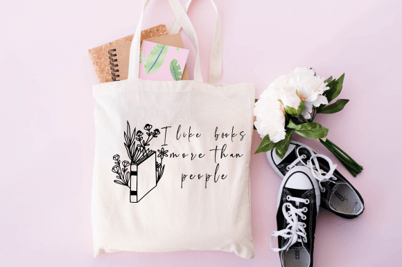 I Like Books More Than People SVG: Graphics for Bookish Crafts