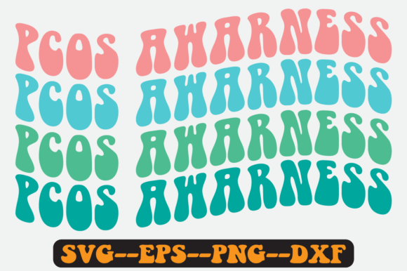 PCOS Awarness Quote Retro SVG Design: Graphics for Crafts & Local Branding