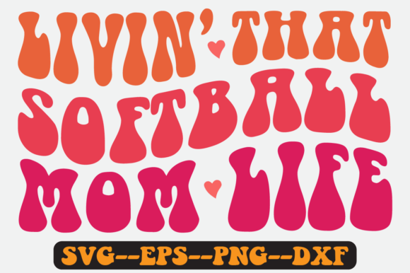 Softball Mom Quote Retro SVG Design for Crafts & Graphics